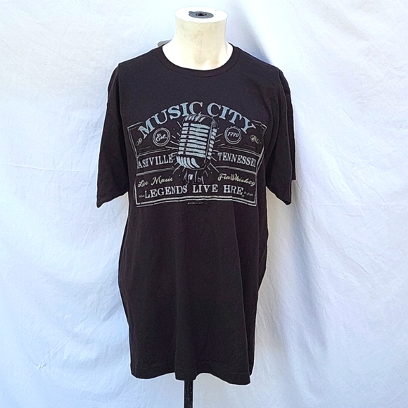 Men's Nashville Music City t-shirt,  black, Johnny Cash Museum, XL, NWT - Picture 9 of 9